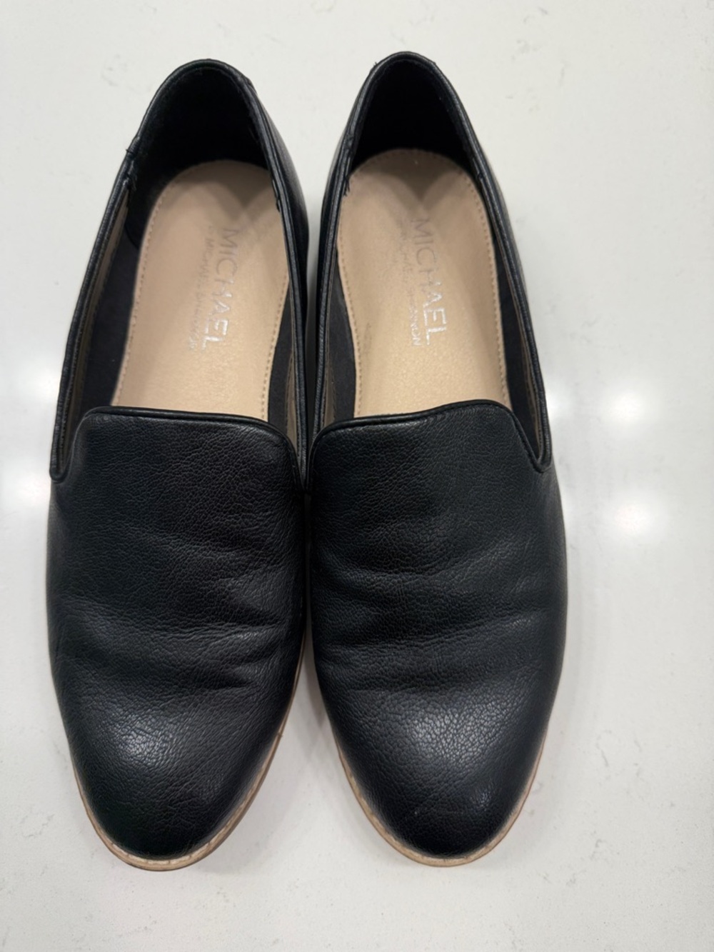 MICHAEL MichaelShannon Black Leather Slip-On Loafers - Women's